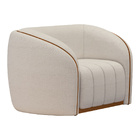 Poltrona Decorativa 112cm West Courino Caramelo| Linho Alto R